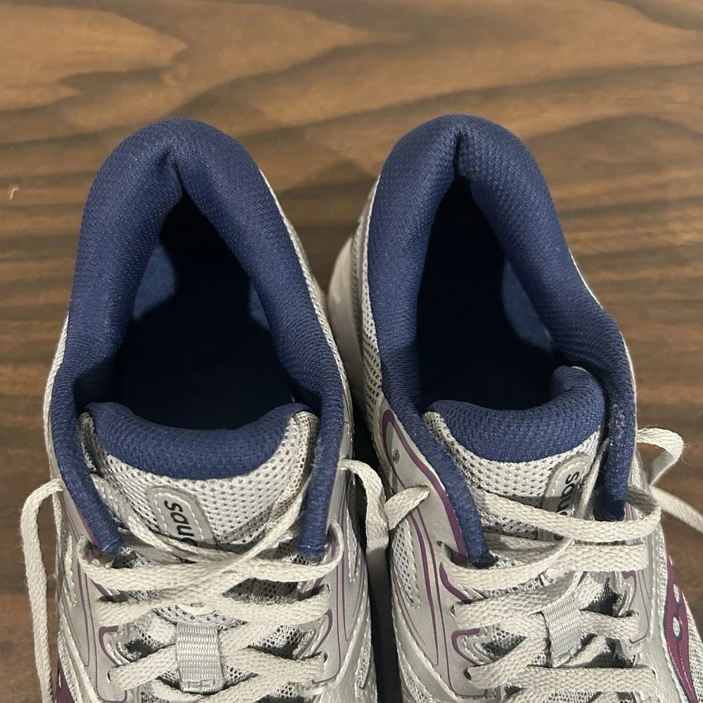 Saucony Womens Cohesion 12 S10471-2 Grey Purple Running Shoes Sneakers Size 8.5